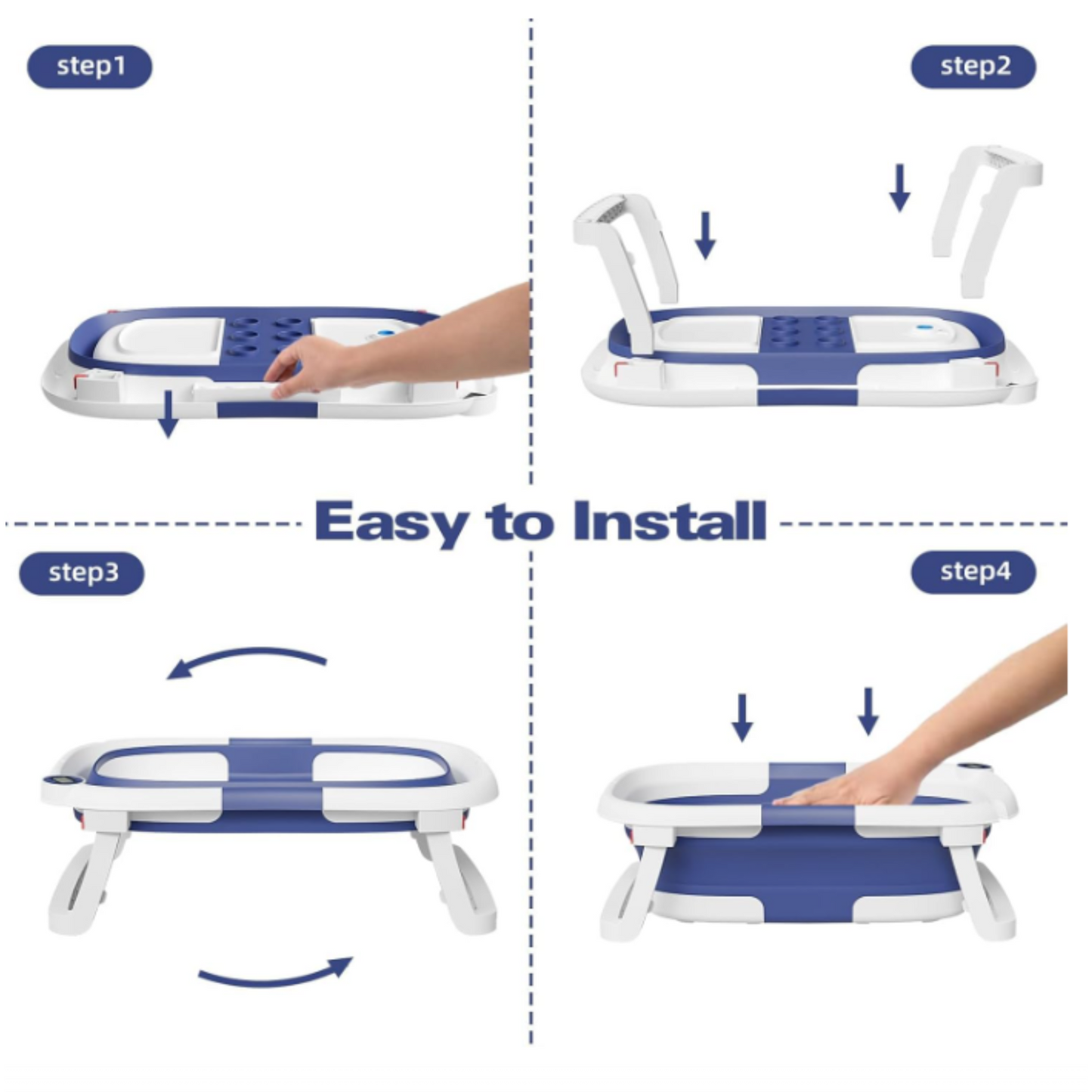 Antibacterial Baby Bath: Foldable, Durable, Perfect for Parents