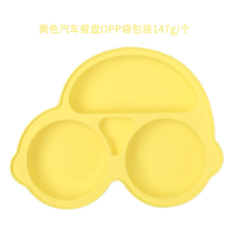 Silicone Plate with Food Dividers