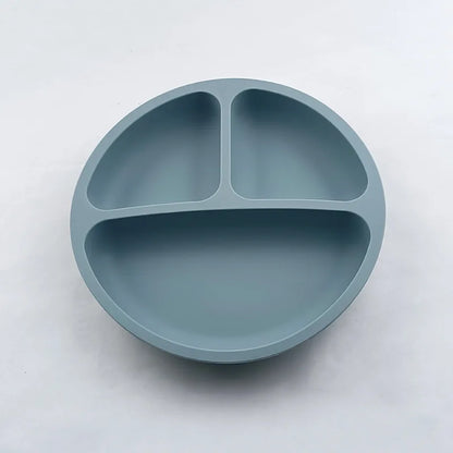 Silicone Plate with Food Dividers