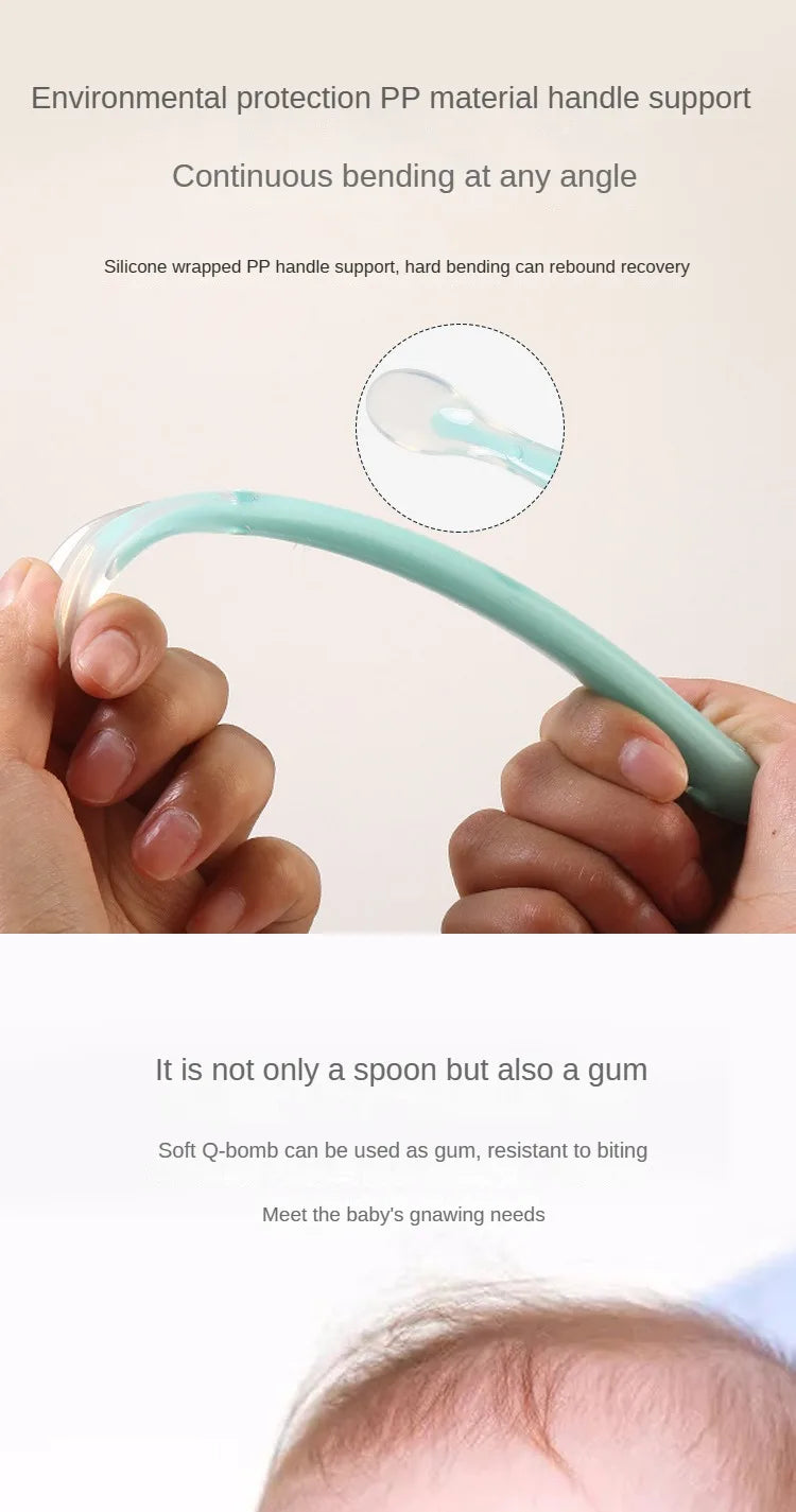 Perfect Silicone Spoon for Babies' Meals