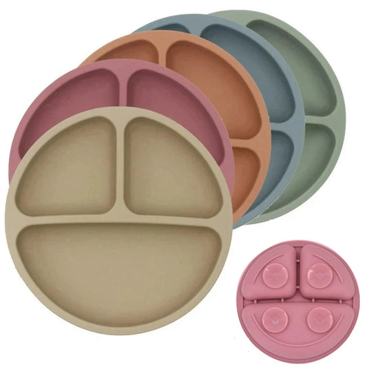 Silicone Plate with Food Dividers