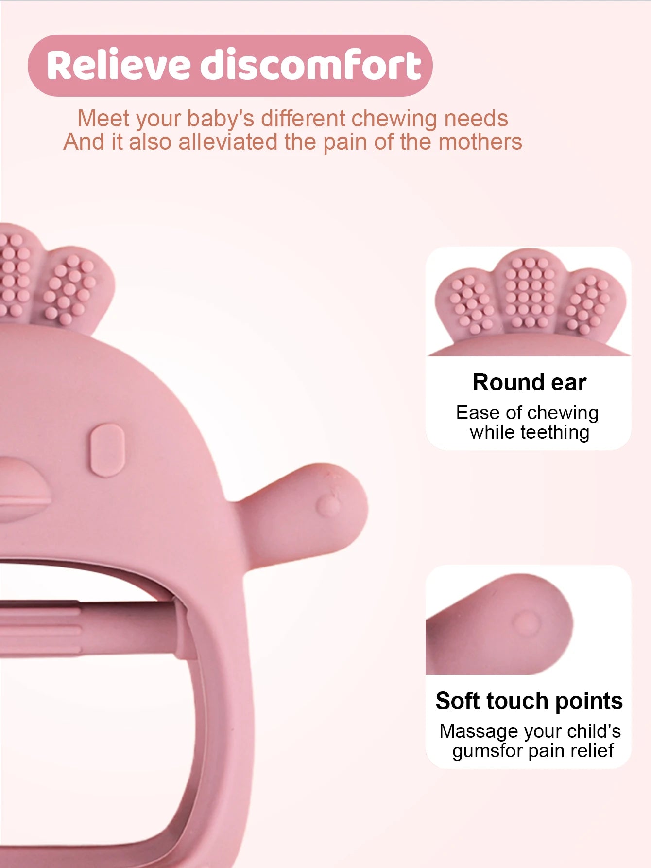 Soothe Teething Pain: Easy-Grip Baby Teether Loved by Parents