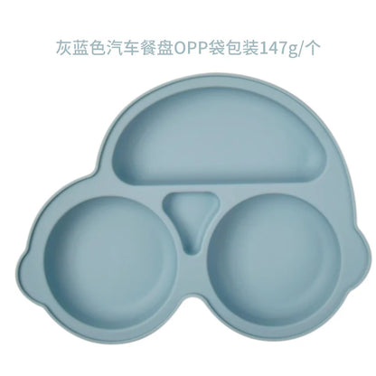 Silicone Plate with Food Dividers