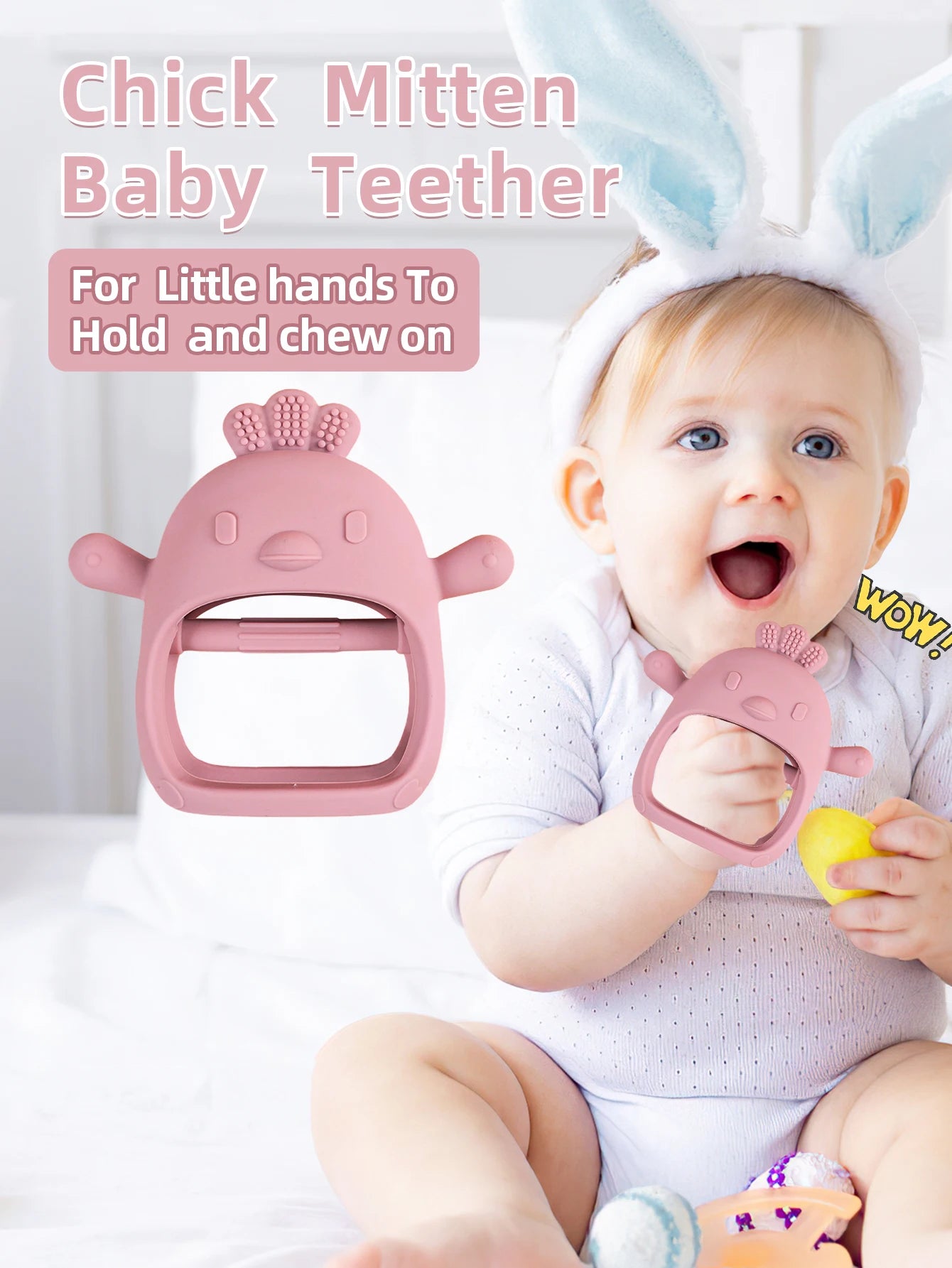 Soothe Teething Pain: Easy-Grip Baby Teether Loved by Parents