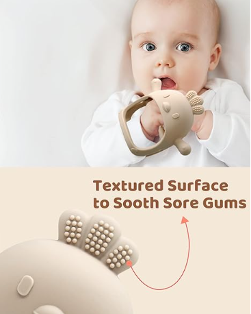 Soothe Teething Pain: Easy-Grip Baby Teether Loved by Parents