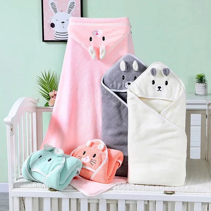 Wrap Baby in Warmth with Adorable Animal Hooded Towel