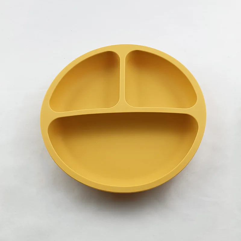 Silicone Plate with Food Dividers